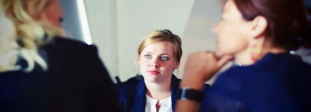 Three colleagues in a meeting